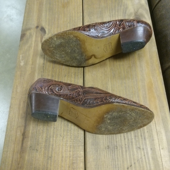 Women's TicTacToes Brown Leather Uppers Shoes Size 7 1/2 7.5 Tic Tac Toes - Picture 6 of 6